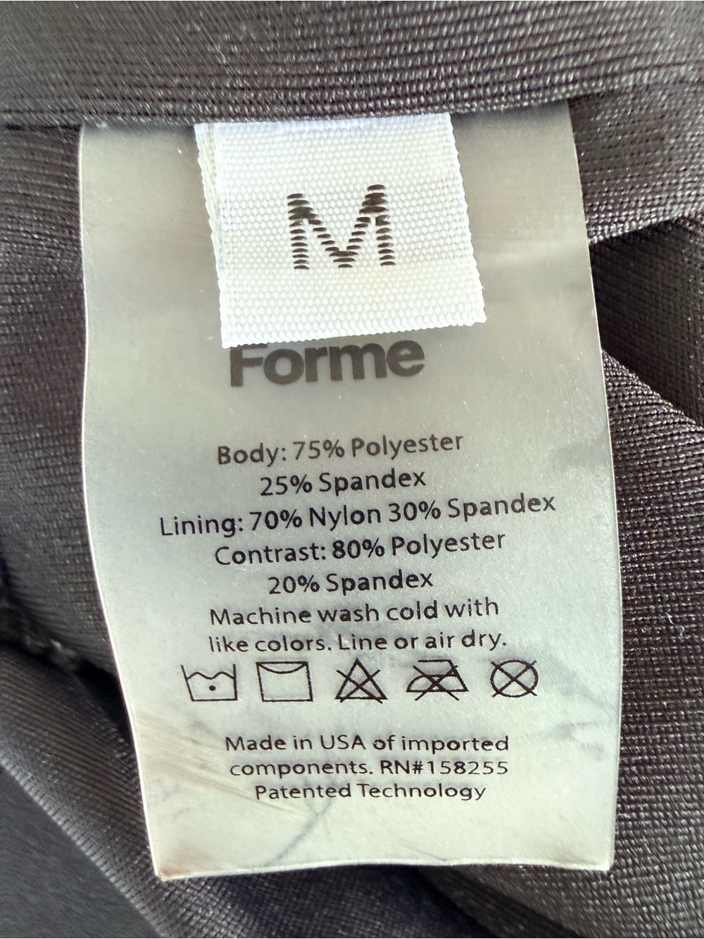 Forme Power Bra NWOT Obsidian M - Picture 3 of 4